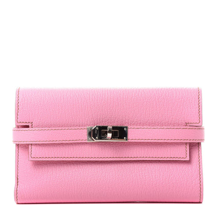 Hermes Chevre Mysore Medium Kelly Wallet 5P Pink 1 of 6