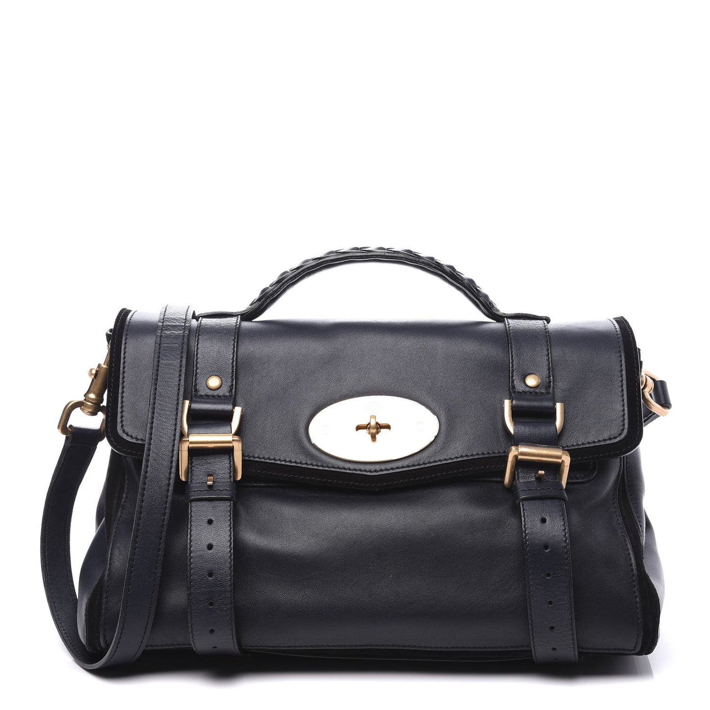 Silky Nappa Suede Medium Panel Alexa Midnight Blue