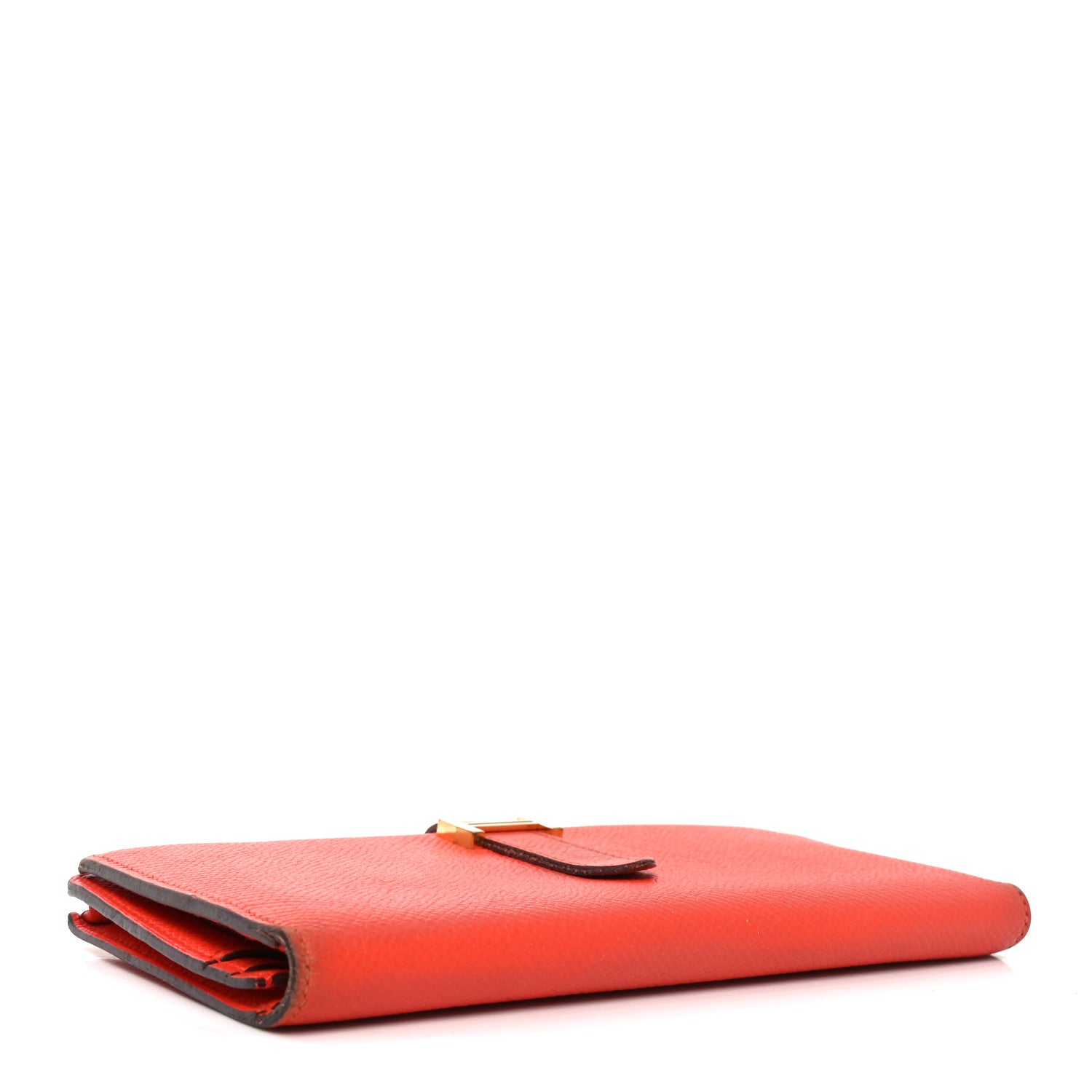 Hermes Epsom Bearn Gusset Wallet Orange Poppy 4 of 7