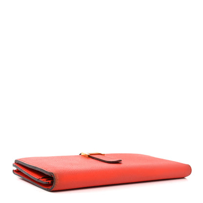 Hermes Epsom Bearn Gusset Wallet Orange Poppy 4 of 7