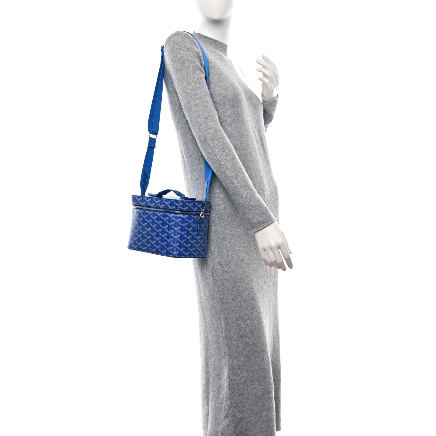 Goyardine Muse Vanity Case Sky Blue