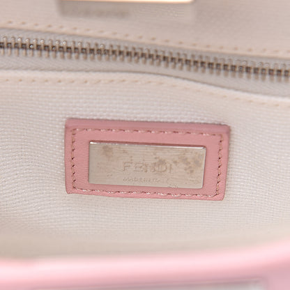 Fendi Nappa Canvas Patent Ombre Embroidered Bird Of Paradise Mini Peekaboo Iconic Satchel Pink 6 of 16