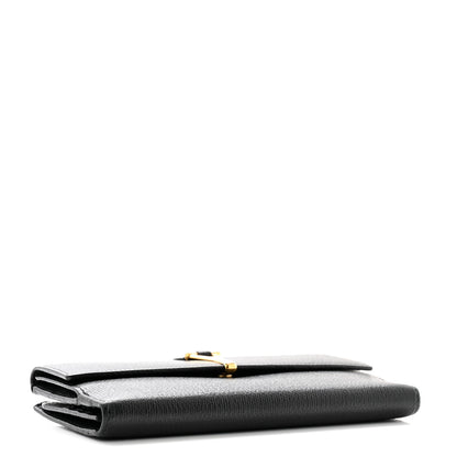 Saint Laurent Textured Calfskin Y Ligne Clutch Black 4 of 10