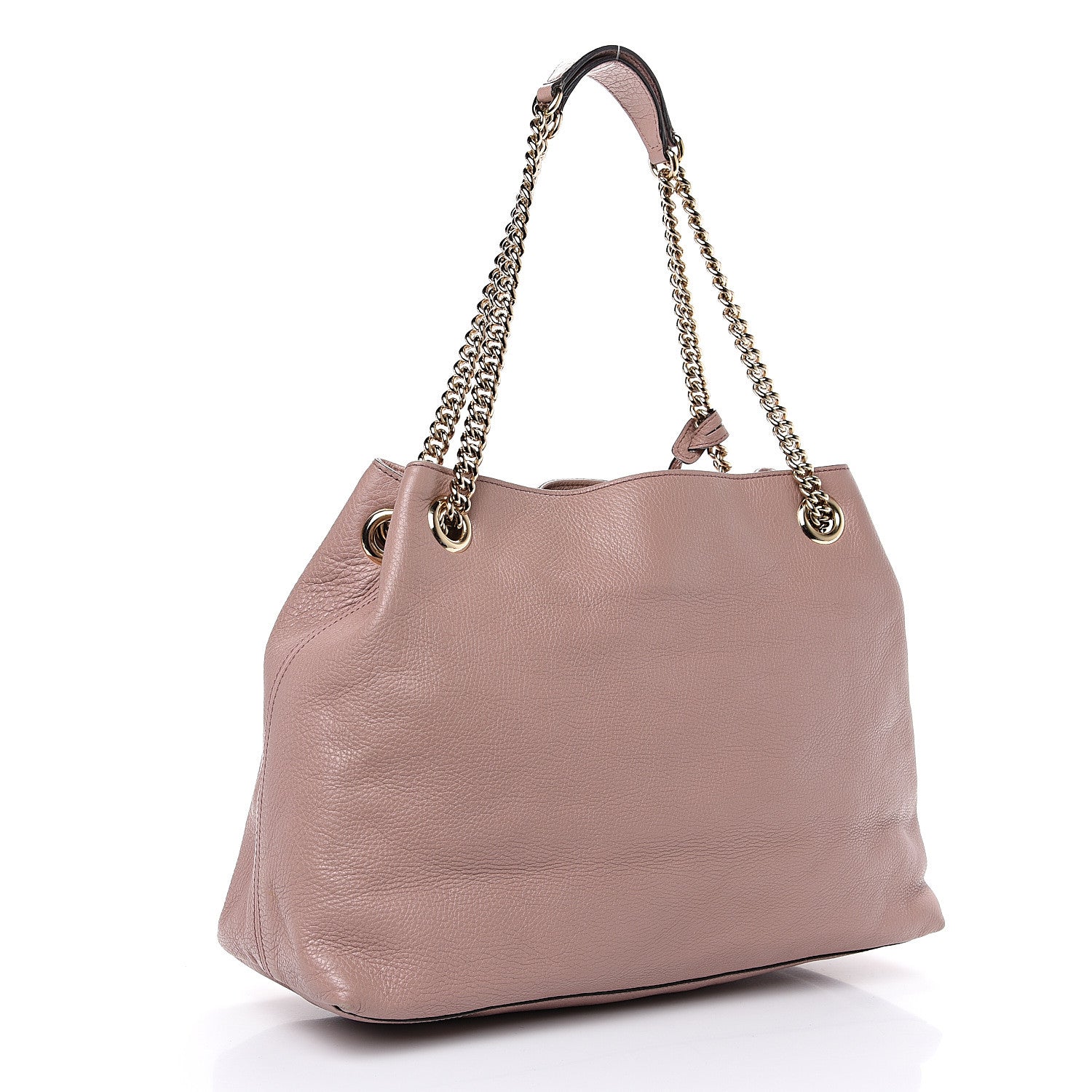 Gucci Pebbled Calfskin Medium Soho Chain Shoulder Bag Dark Cipria 2 of 10