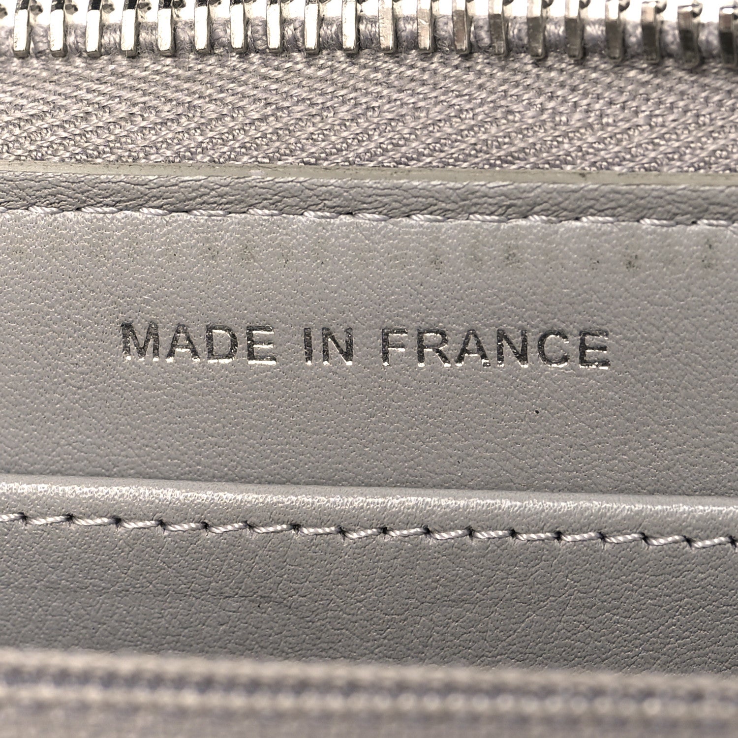Chanel Caviar Quilted Large Gusset Zip Around Wallet Grey 7 of 15