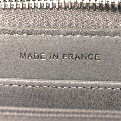 Chanel Caviar Quilted Large Gusset Zip Around Wallet Grey 7 of 15