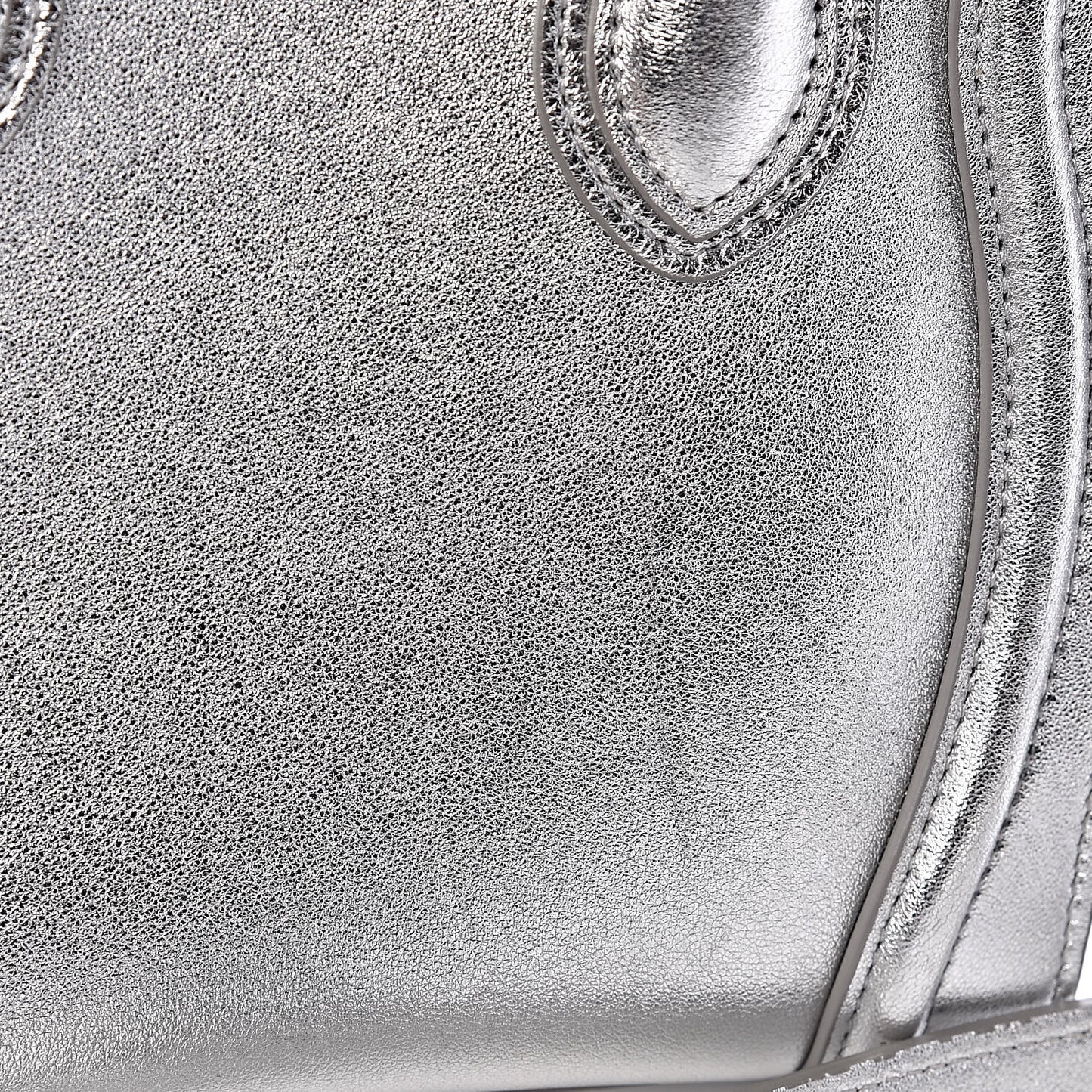 Laminated Lambskin Nano Luggage Silver