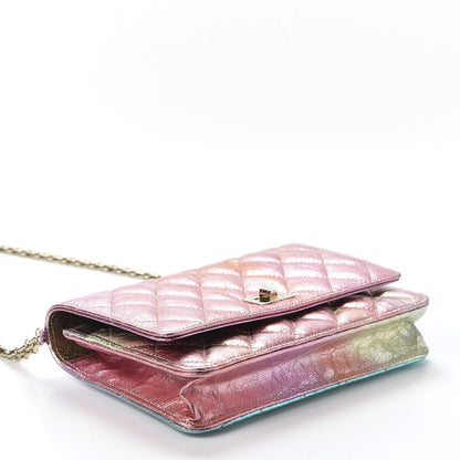 Chanel Metallic Goatskin Quilted 2.55 Reissue Wallet on Chain WOC Multicolor 3 of 11