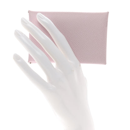 Hermes Epsom Calvi Card Case Mauve Pale 2 of 7