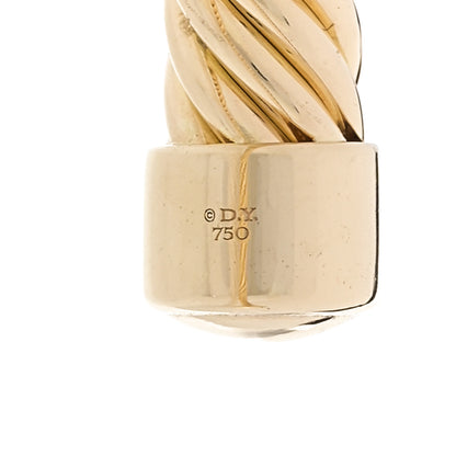 David Yurman 18K Yellow Gold 7mm Modern Cablespira Oval Bracelet 3 of 4