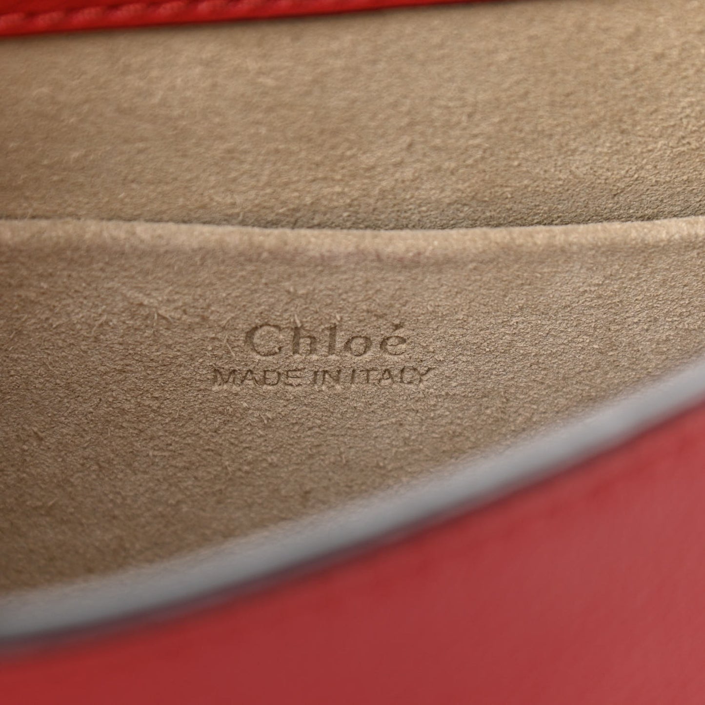 Calfskin Suede Small Nile Bracelet Bag Intense Red