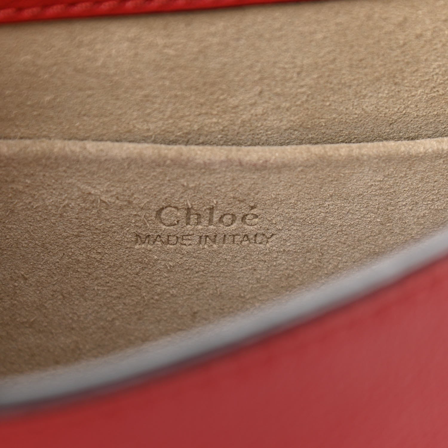Chloe Calfskin Suede Small Nile Bracelet Bag Intense Red 6 of 10