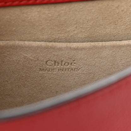 Chloe Calfskin Suede Small Nile Bracelet Bag Intense Red 6 of 10