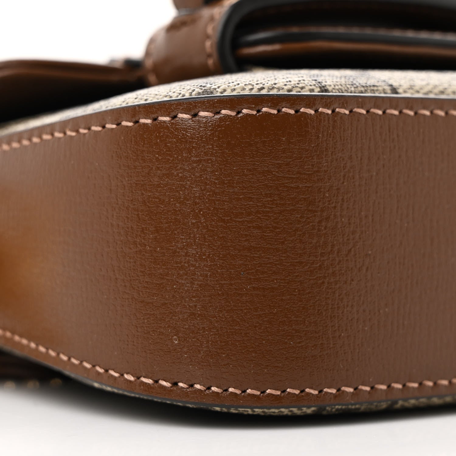 Gucci GG Supreme Monogram Azalea Calfskin Web Horsebit 1955 Wallet On Strap Beige Ebony Brown Sugar 9 of 11