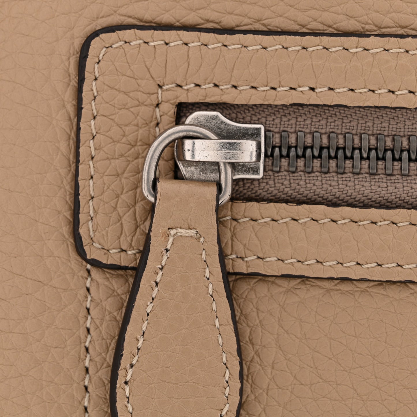 Drummed Calfskin Micro Luggage Dune