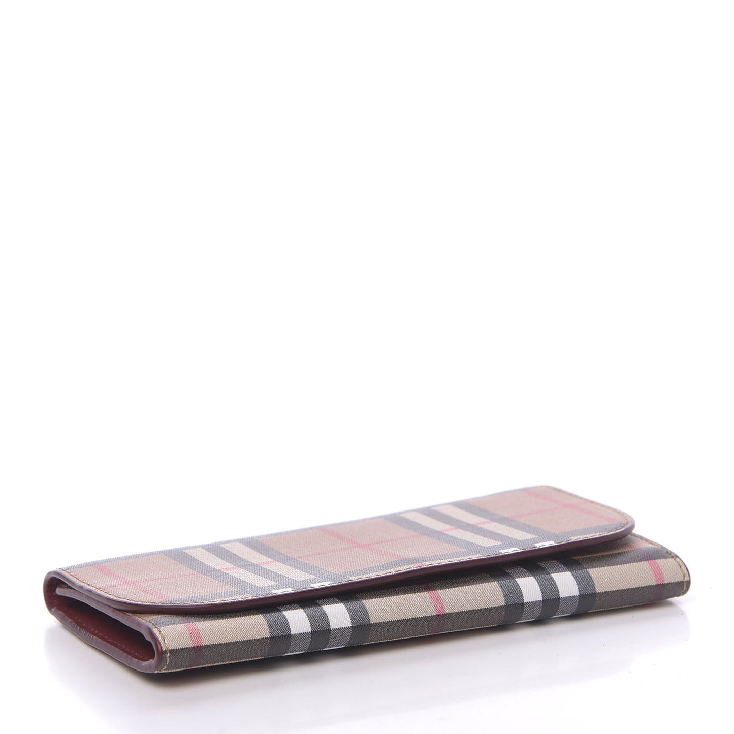 Vintage Check Continental Wallet Crimson