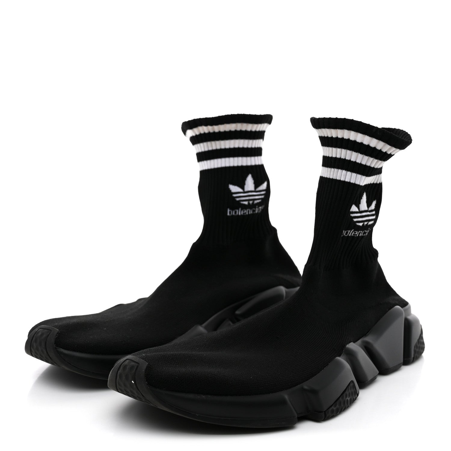 Balenciaga X ADIDAS Neoprene Knit Mens Speed 3.0 Sneakers 44 Black 4 of 10