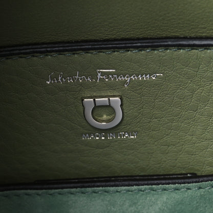 Salvatore Ferragamo Suede Reverse Hobo Nymph Green 5 of 9