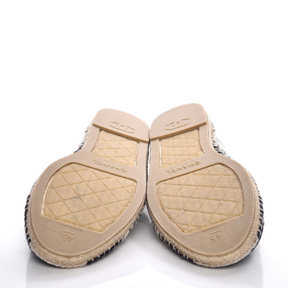 Chanel Toile Striped Espadrilles 45 Beige 5 of 11