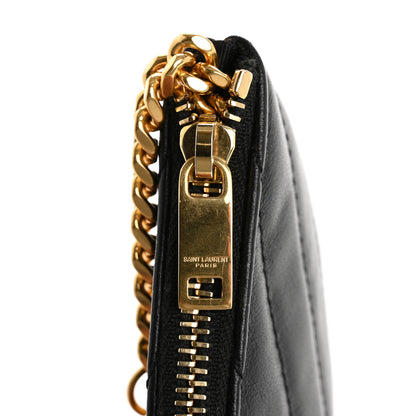 Saint Laurent Calfskin Matelasse Monogram Key Pouch Black 8 of 14