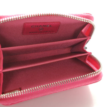Chanel Lambskin Quilted Zip Around Coin Purse Wallet Fuchsia 5 of 8