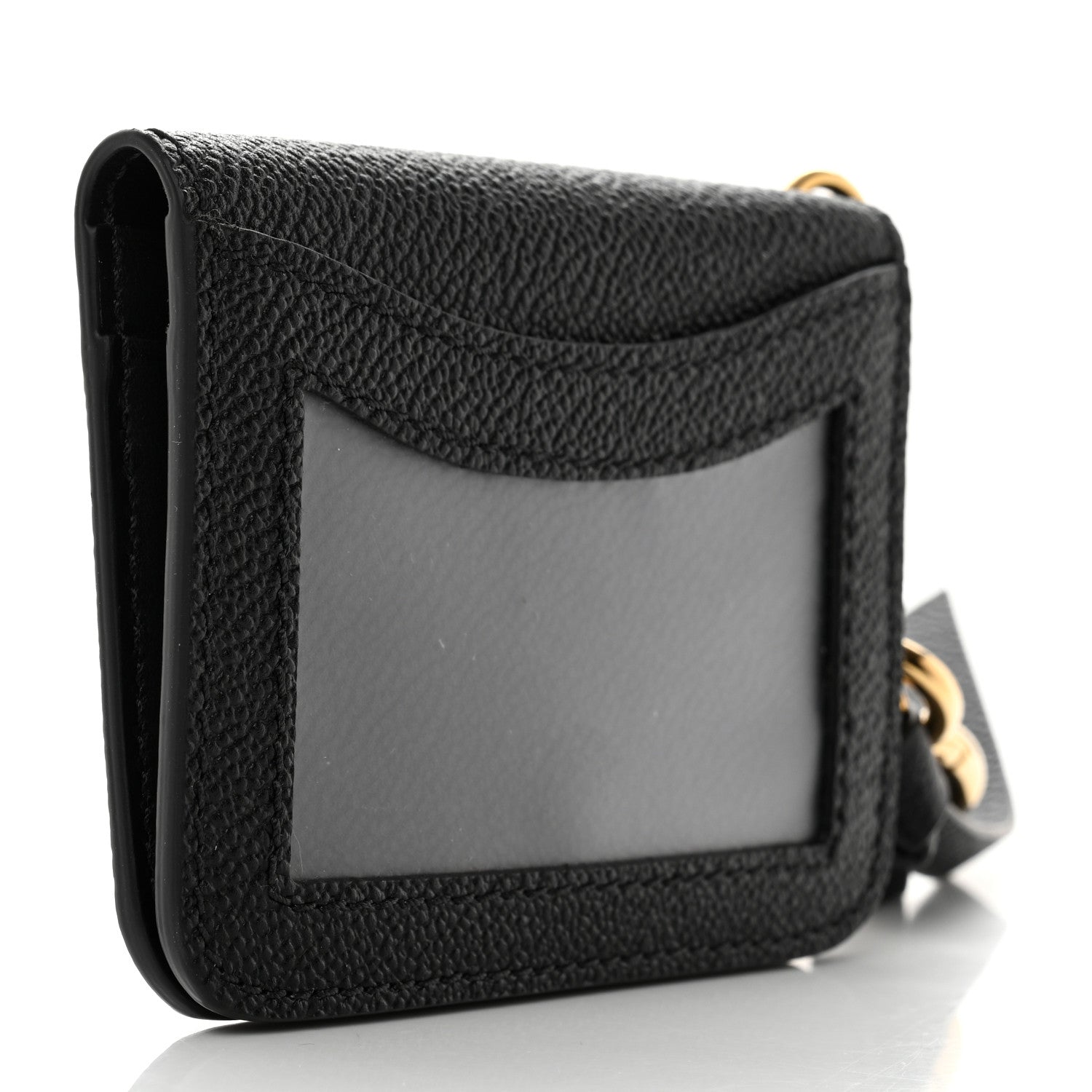Burberry Soft Grain Calfskin Haymarket Check Camberwell Card Case Black 3 of 9