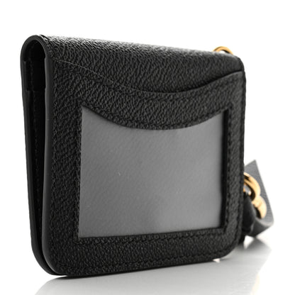 Burberry Soft Grain Calfskin Haymarket Check Camberwell Card Case Black 3 of 9