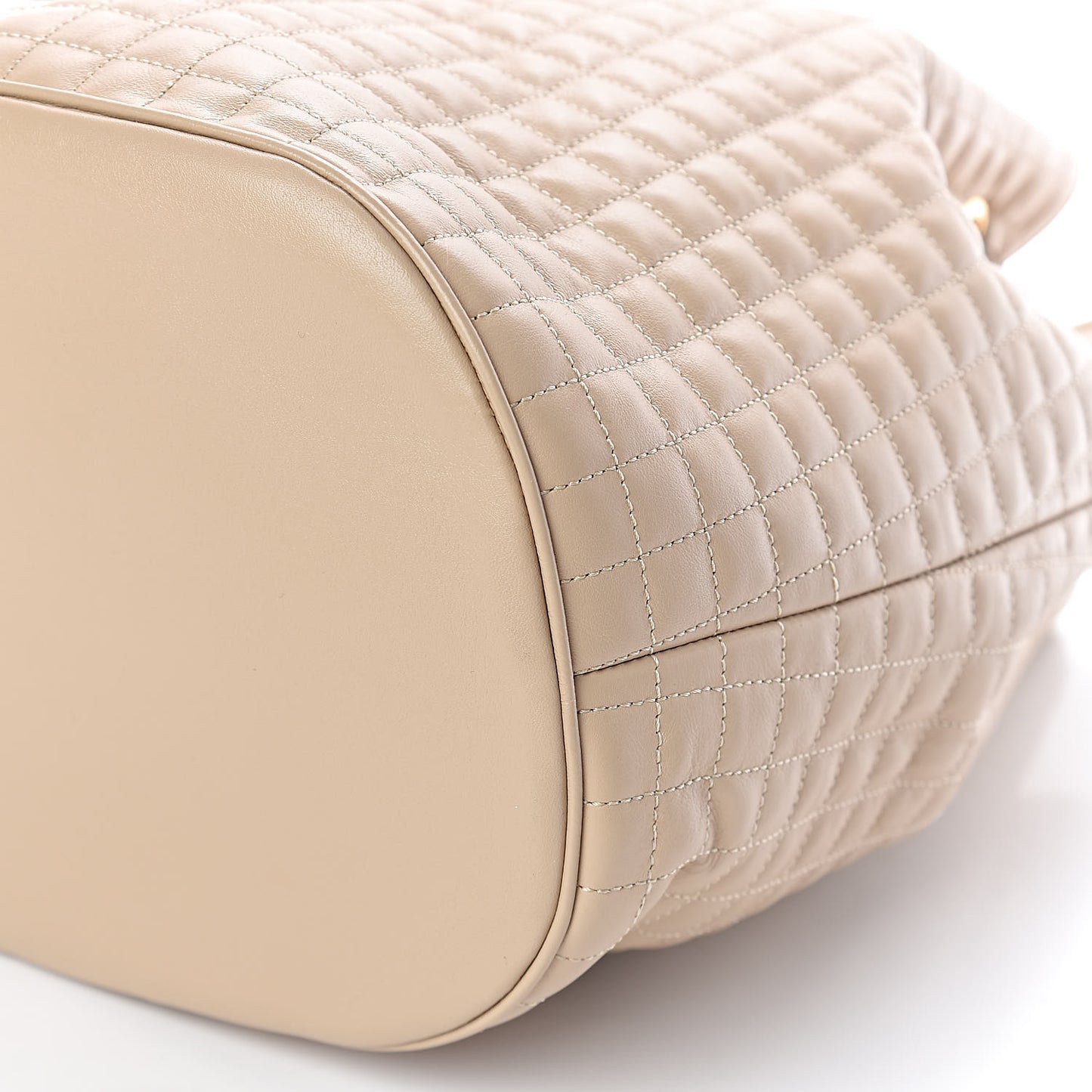 Calfskin Quilted Small C Backpack Nude