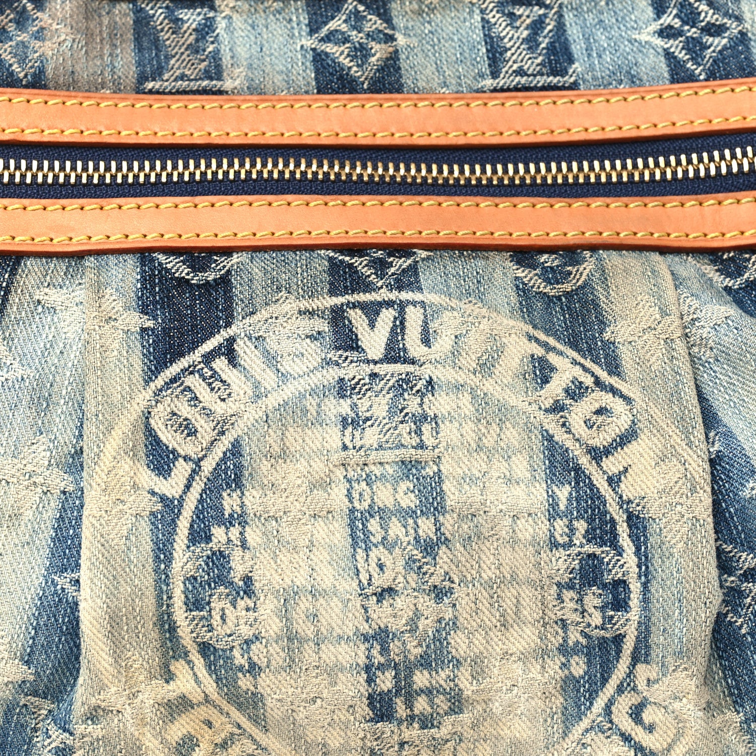 Louis Vuitton Denim Raye Porte Epaule MM 7 of 12