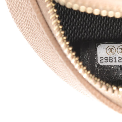 Chanel Caviar Quilted Round Filigree Crossbody Beige Black 7 of 11