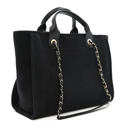Chanel Mixed Fibers Small Deauville Tote Black 4 of 13