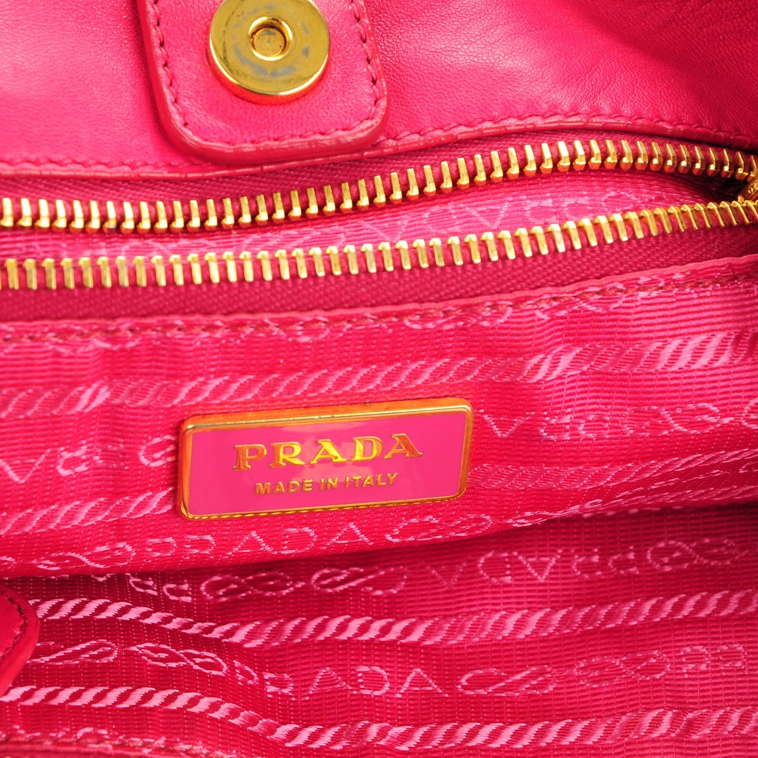 Prada Nappa Rose Satchel Peonia 6 of 7
