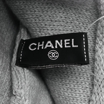 Chanel Cashmere CC Beanie Hat Grey 3 of 3