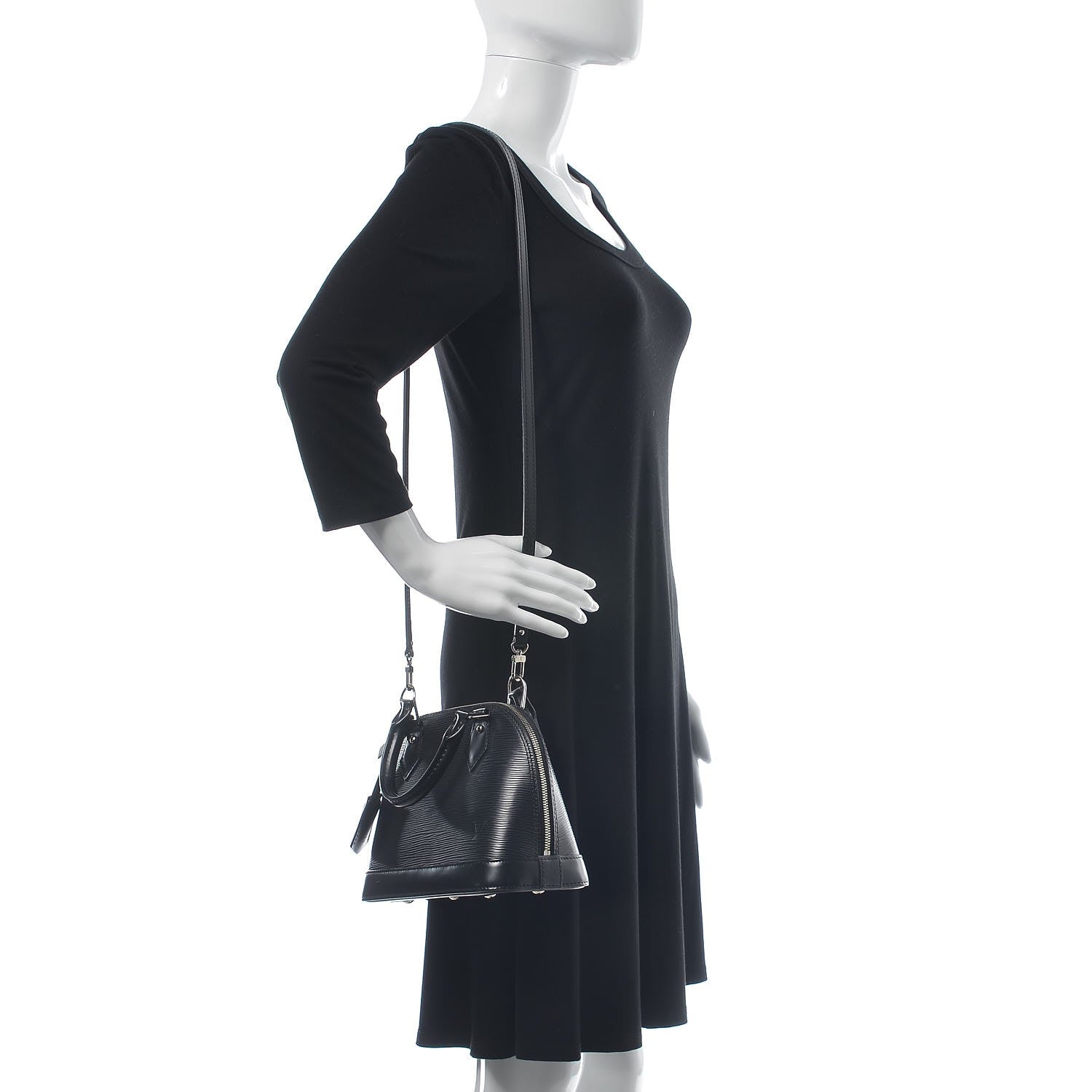 Louis Vuitton Epi Alma BB Black 2 of 7