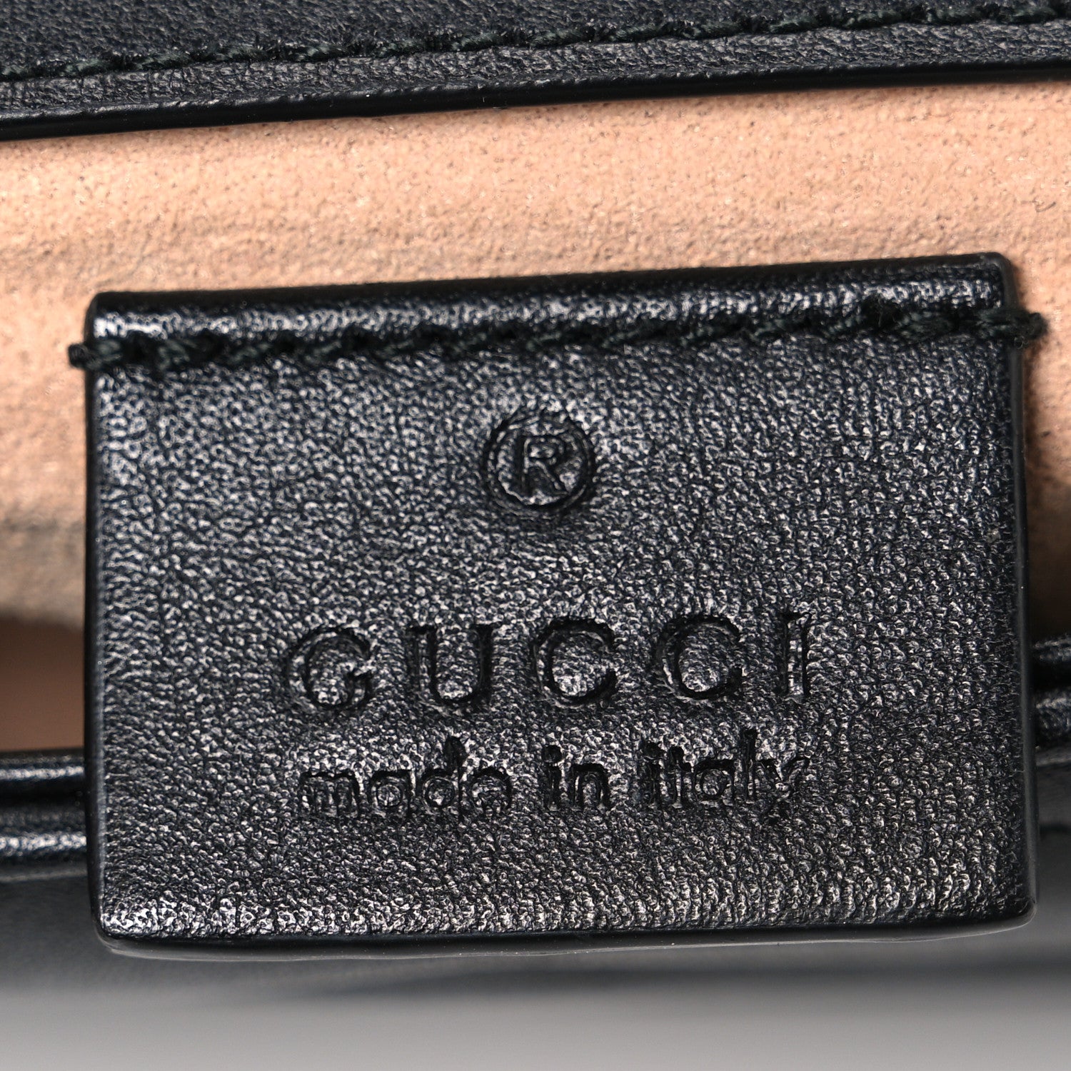 Gucci Calfskin Matelasse Super Mini GG Marmont Shoulder Bag Black 5 of 9