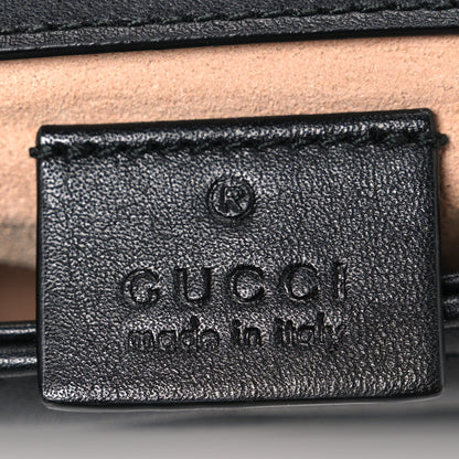 Gucci Calfskin Matelasse Super Mini GG Marmont Shoulder Bag Black 5 of 9