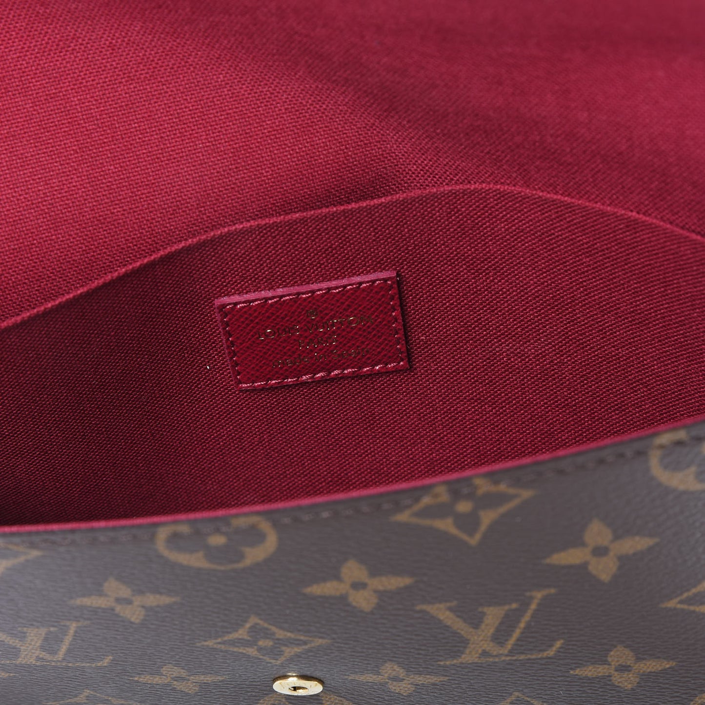Monogram Pochette Felicie Chain Wallet Fuchsia