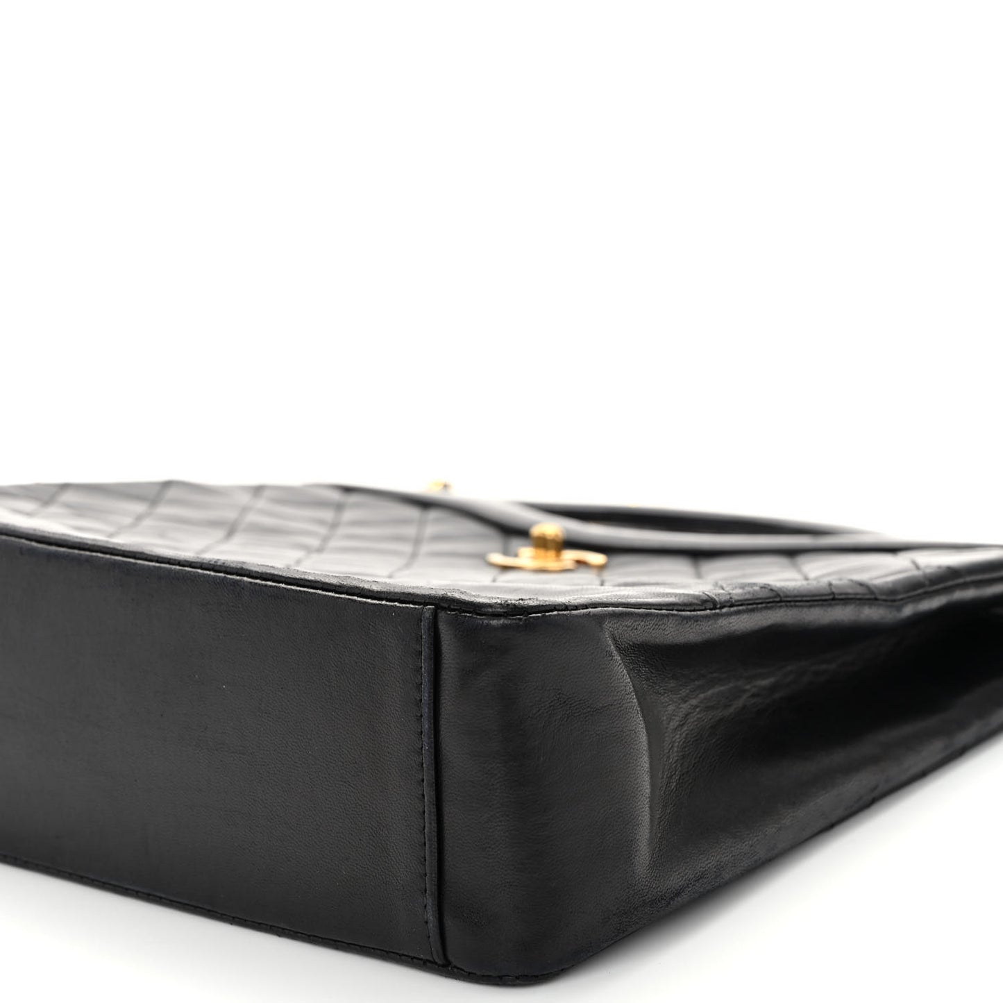 Lambskin Quilted 31 Shopping Bag Black