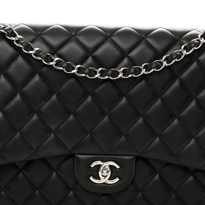 Chanel Lambskin Quilted Maxi Single Flap Black 5 of 12