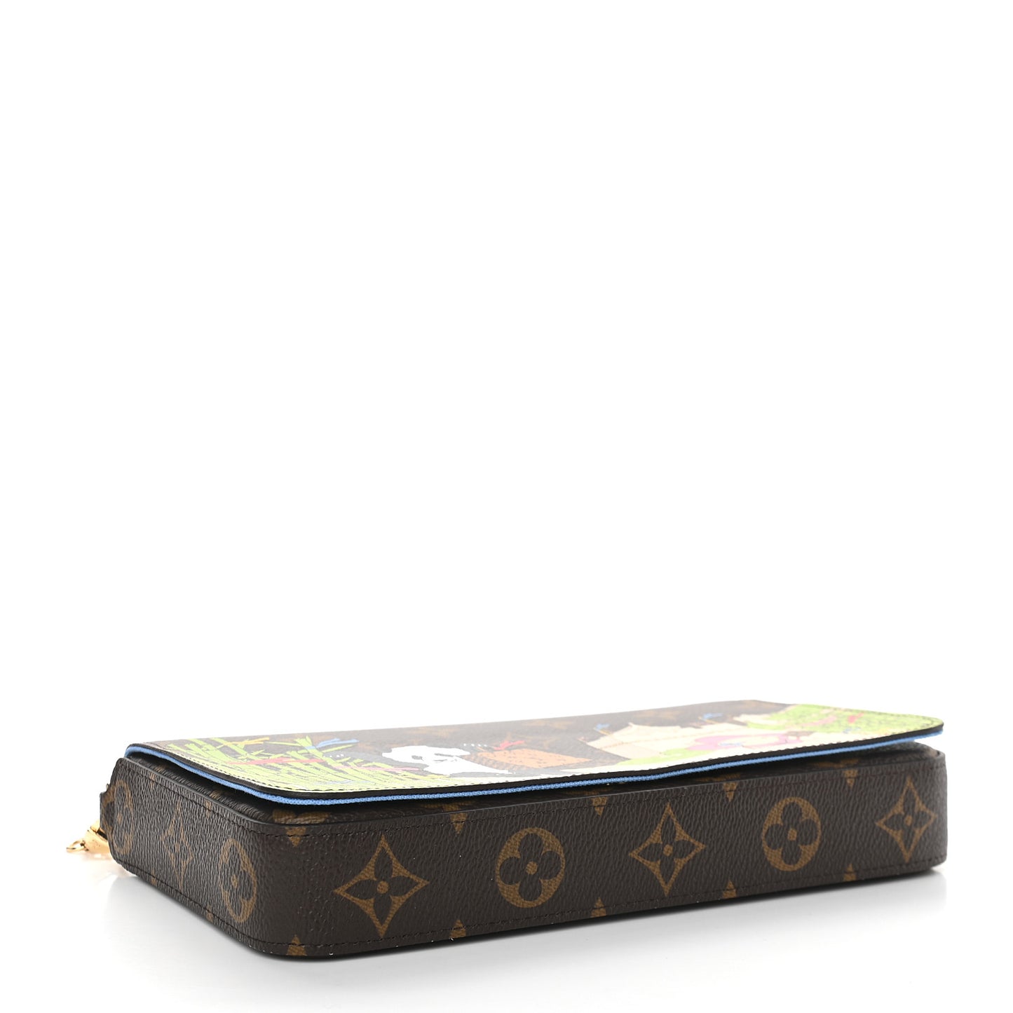 Monogram 2021 Christmas Animation China Wall Pochette Felicie Chain Wallet Myosotis Blue