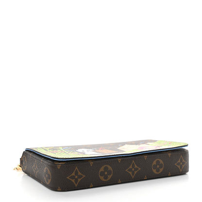 Louis Vuitton Monogram 2021 Christmas Animation China Wall Pochette Felicie Chain Wallet Myosotis Blue 5 of 9