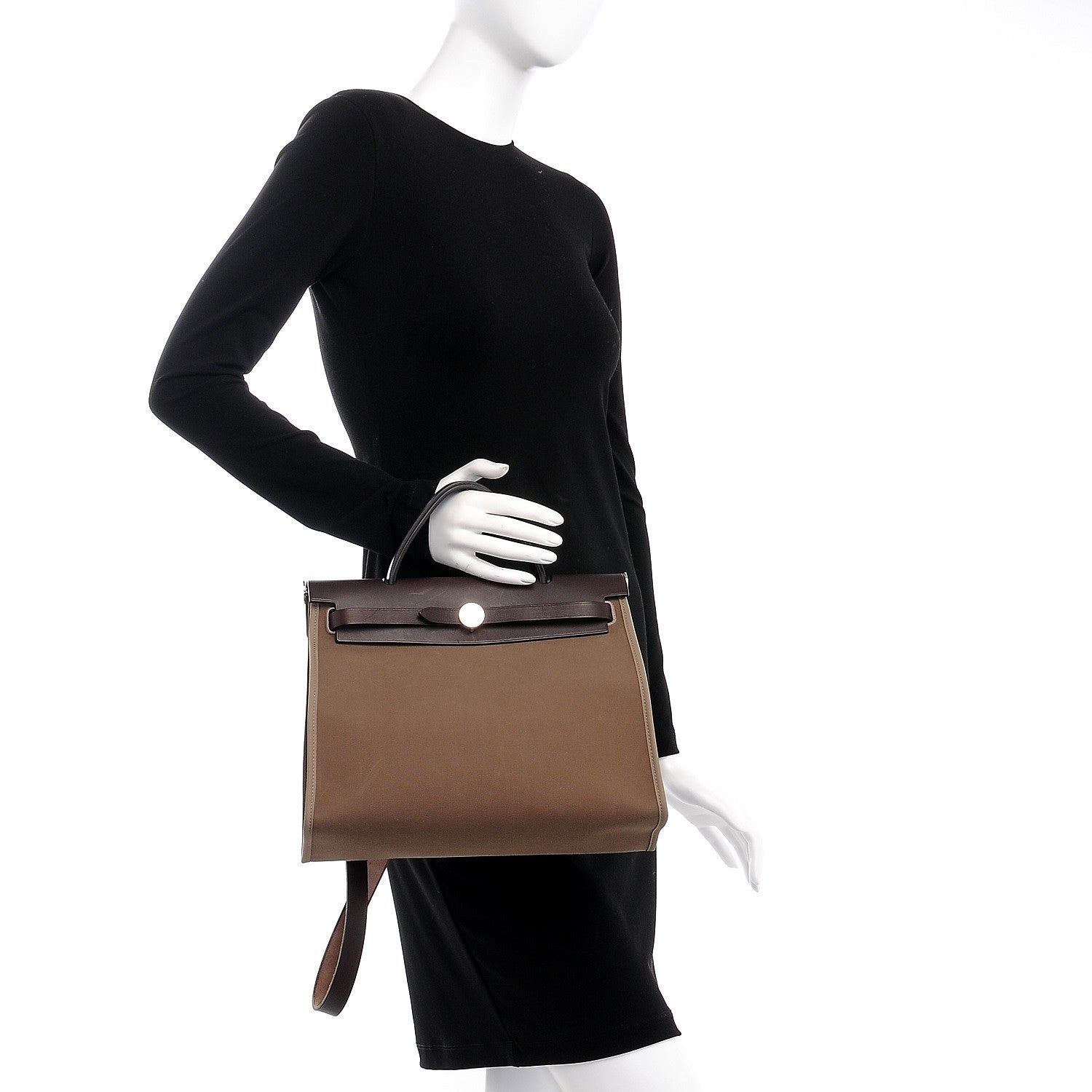 Hermes Vache Hunter Toile Herbag Zip 31 PM Etoupe Ebene 3 of 10