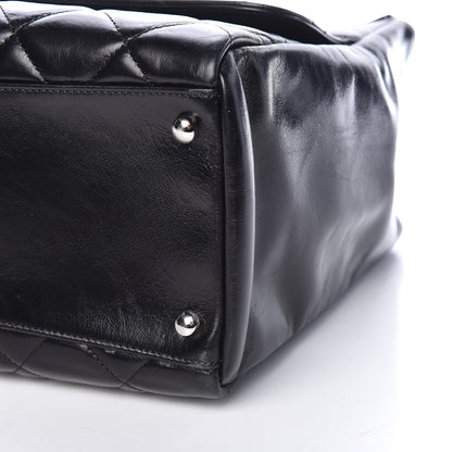 Chanel Glazed Calfskin Quilted Small CC Delivery Tote Black 17 of 17