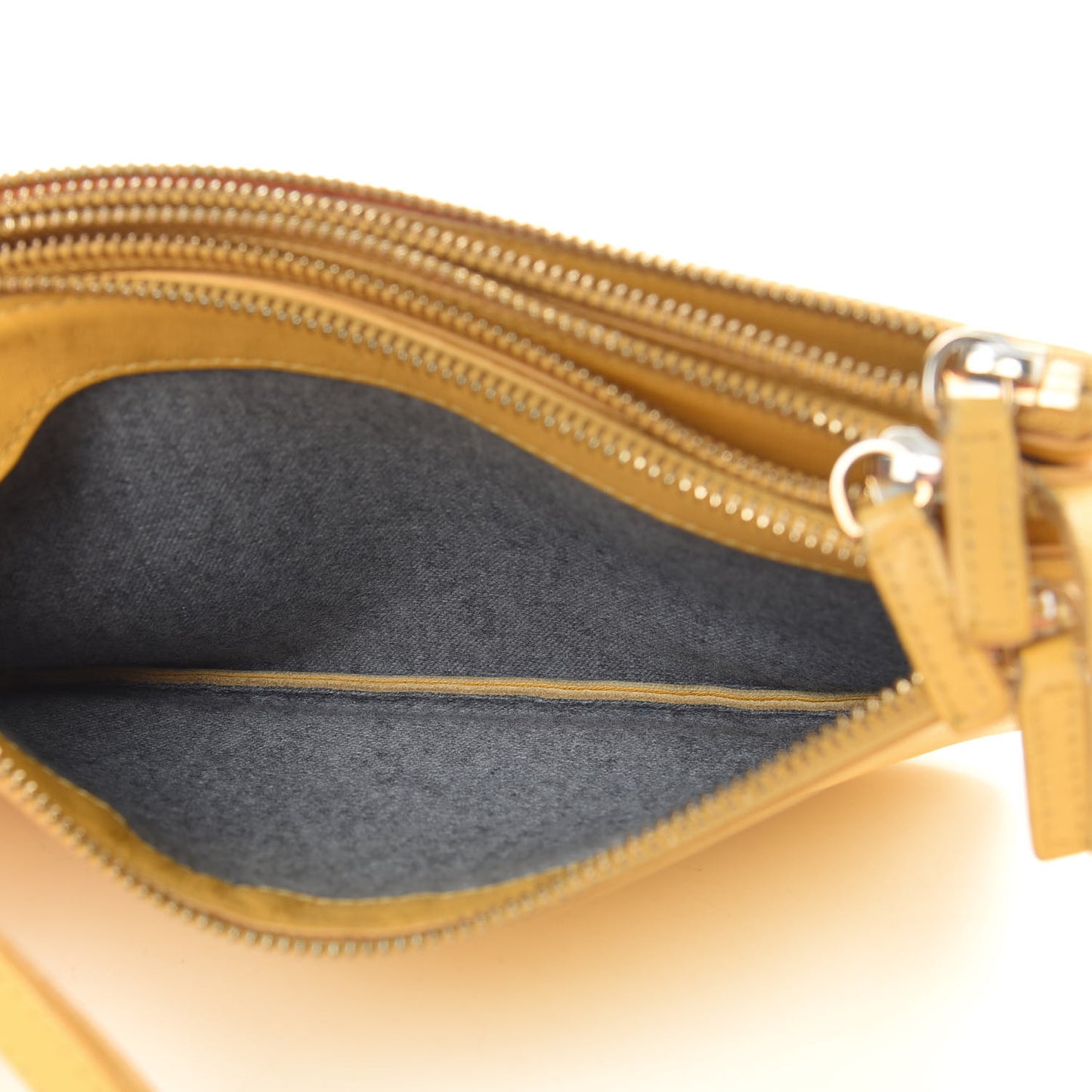 Lambskin Small Trio Crossbody Bag Fluo Yellow