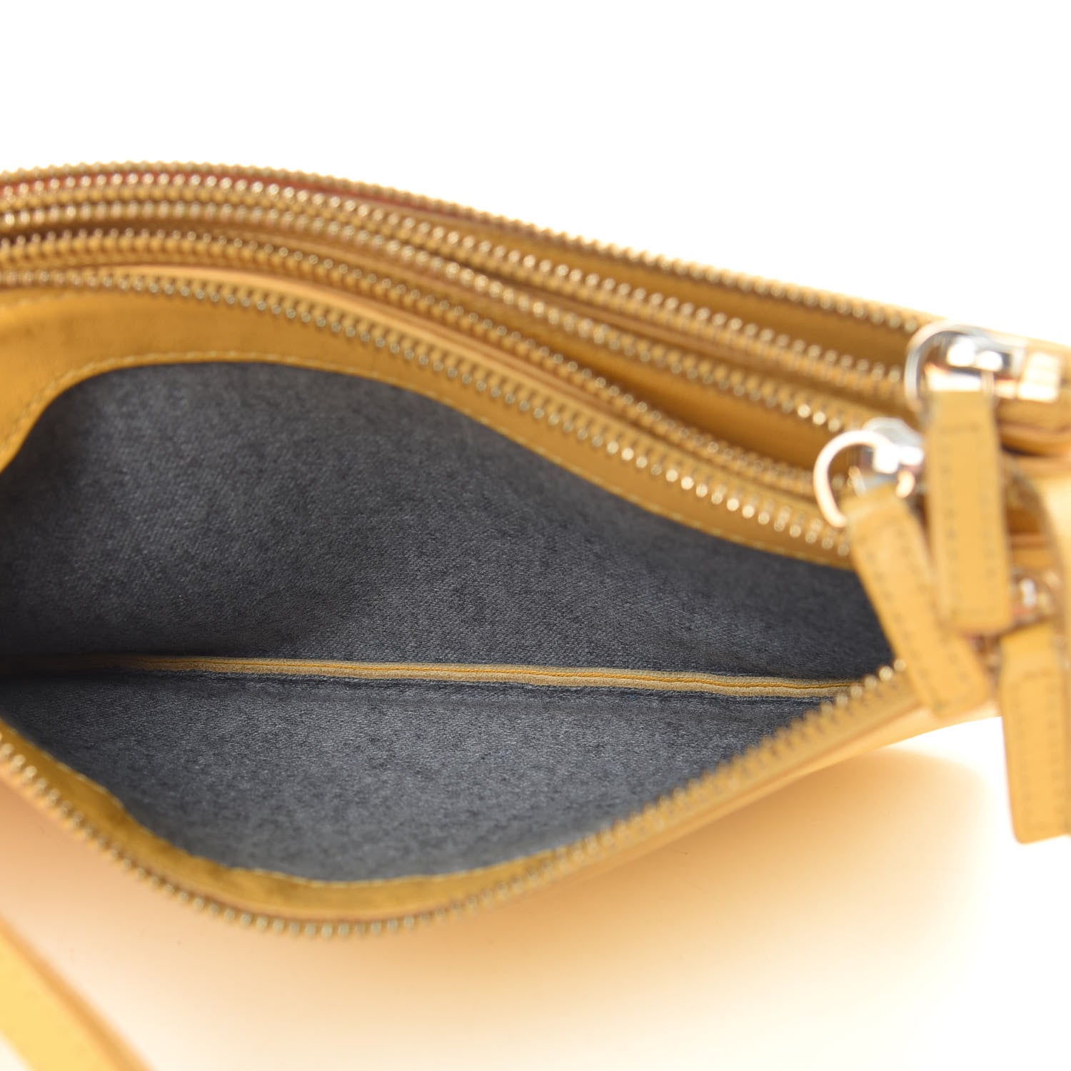 Celine Lambskin Small Trio Crossbody Bag Fluo Yellow 7 of 17