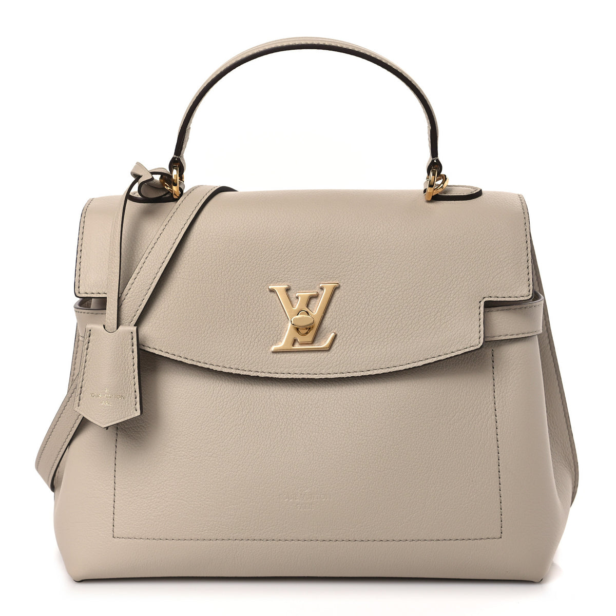 Soft Calfskin Lockme Ever MM Greige