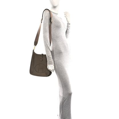Hermes Taurillon Clemence Evelyne III PM Etoupe 2 of 11