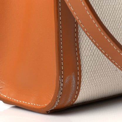 Celine Canvas Calfskin Logo Print Small Vertical Cabas Natural Tan 11 of 11