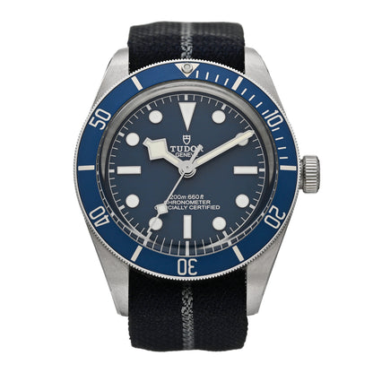 TUDOR Stainless Steel Fabric 39mm Black Bay Automatic Watch Blue 79030B 1 of 6