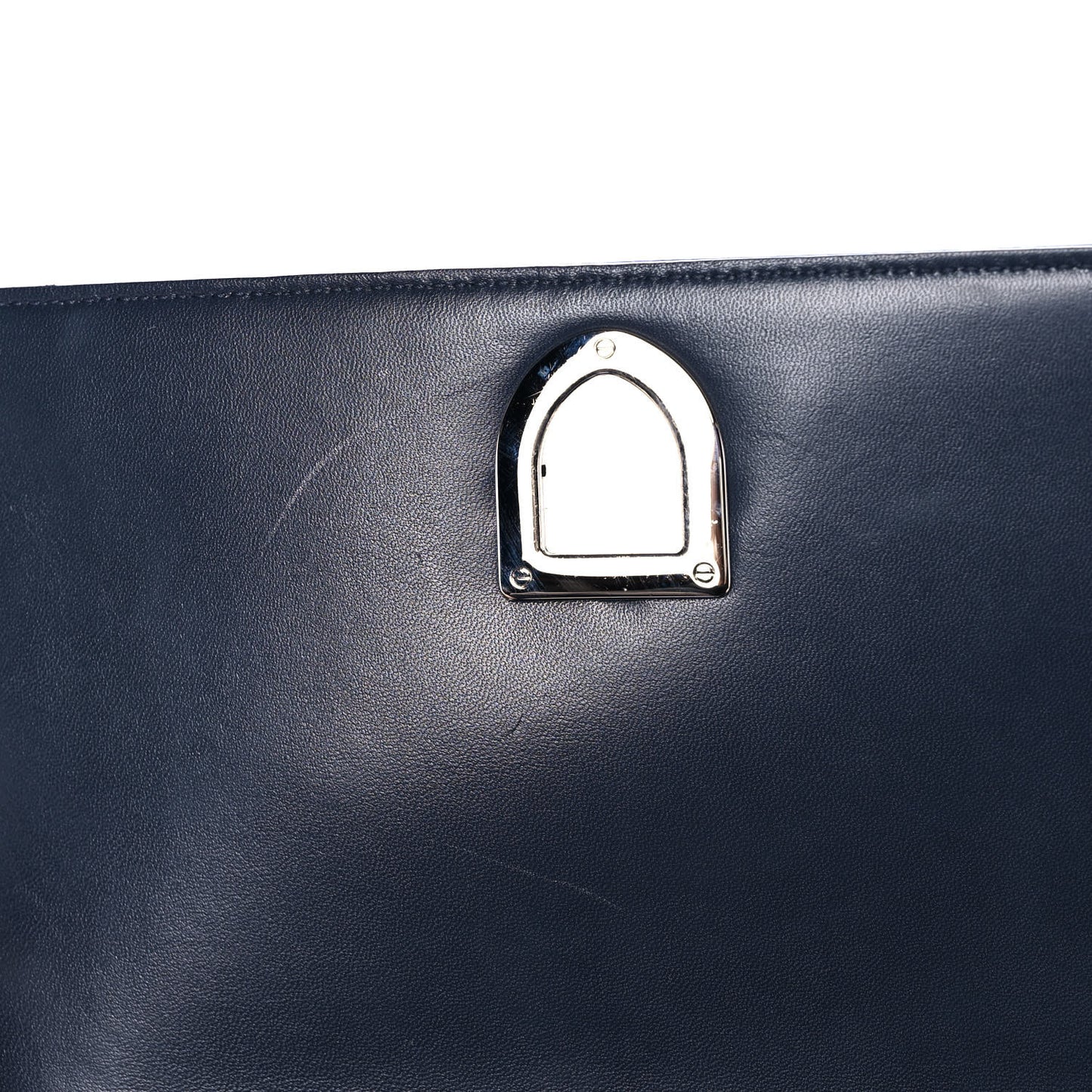 Metallic Patent Micro-Cannage Medium Diorama Flap Bag Blue